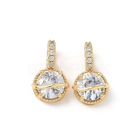 Brass Micro Pave Cubic Zirconia Pendants KK-Z139-04G-03-1