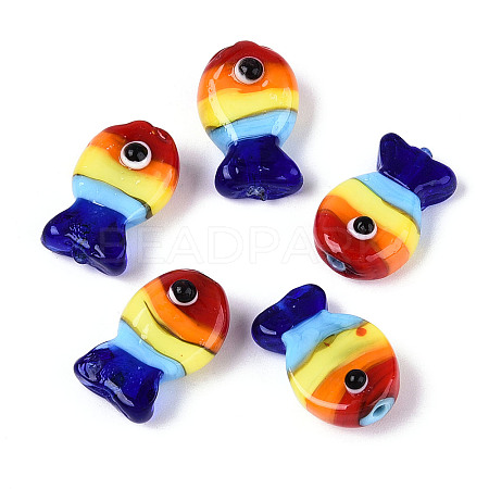 Handmade Lampwork Beads Strands LAMP-N036-15B-1