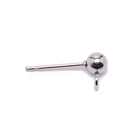 304 Stainless Steel Ball Stud Earring Post FIND-SZC0006-01C-P-1