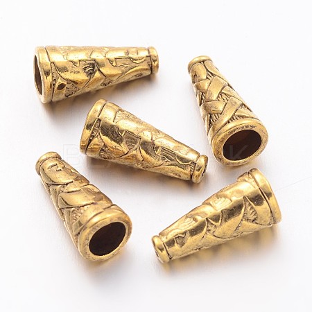 Tibetan Style Alloy Bead Cone X-TIBEB-00821-AG-NR-1