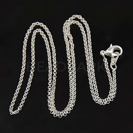 Brass Chain Necklaces X-NJEW-D079-N-1