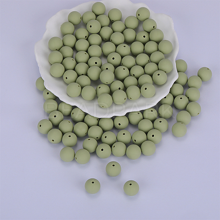Round Silicone Focal Beads SI-JX0046A-70-1