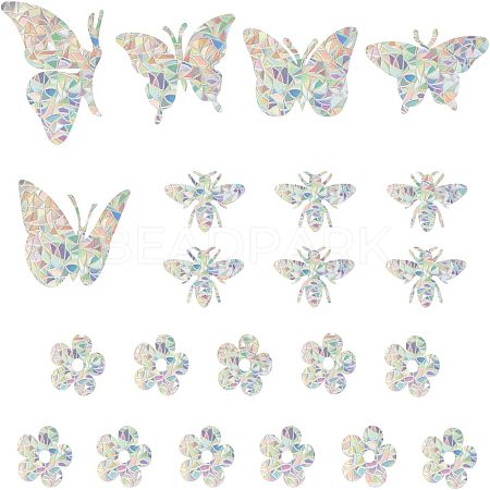 PET Window Stickers Brick Pattern Stickers DIY-WH0319-37-1