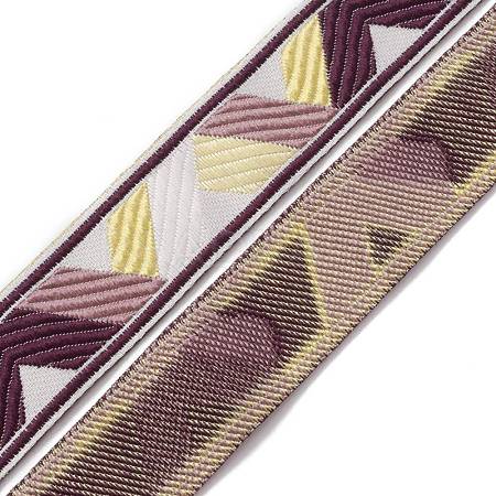 Ethnic Style Embroidery Polycotton(Polyester Cotton) Ribbons OCOR-WH0066-55B-1
