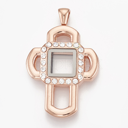 Alloy Magnetic Locket Big Pendants PALLOY-T052-08RG-1