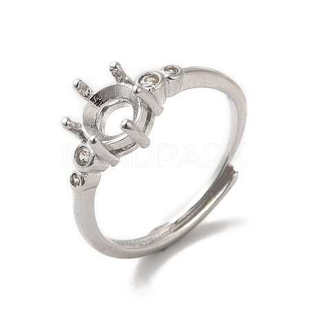 Adjustable Alloy Pad Ring Settings KK-C022-01C-P-1