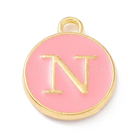 Golden Plated Alloy Enamel Charms X-ENAM-Q437-14N-1