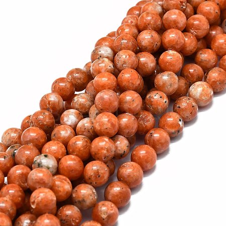 Natural Orange Calcite Beads Strands G-E576-74B-1