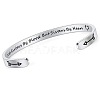Inspirational 304 Stainless Steel Cuff Bangles FS-WG30F15-02-1