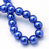 Baking Painted Pearlized Glass Pearl Round Bead Strands X-HY-Q330-8mm-28-4