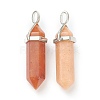 Natural Red Aventurine Pointed Pendants G-M378-01P-A04-2