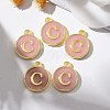 Golden Plated Alloy Enamel Charms ENAM-S118-07C-5