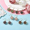 Natural Mixed Gemstone Dangle Earrings EJEW-JE05659-01-2