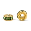 Brass Grade A Rhinestone Spacer Beads RSB038NF-10G-3
