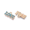 Valentine's Day Theme Alloy Enamel Pendants ENAM-T020-50D-07-2