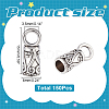 150Pcs Tibetan Style Zinc Alloy Cord End FIND-WR0012-60-2