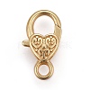 Tibetan Style Heart Lobster Claw Clasps LF014Y-MG-NR-1