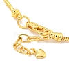 3MM Brass European Style Round Snake Chain Bracelets for Jewelry Making BJEW-G703-04G-3