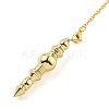 Brass Dowsing Pendulum Big Pointed Pendants KK-H491-08G-2