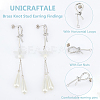 8 Pair Brass Knot Stud Earring Findings KK-UN0001-83-5