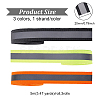 3 Strands 3 Colors Polyester Fluorescent Reflective Ribbon OCOR-FG0001-52-2