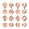 Golden Plated Alloy Enamel Charms ENAM-S118-07I-2