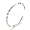Brass Enamel Cuff Bangles for Women BJEW-G703-08A-P-1