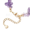 Natural Amethyst Chip Beaded Bracelets for Women BJEW-JB12309-03-4