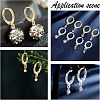 Brass Huggie Hoop Earring Findings KK-NB0002-27-7