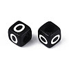 Initial Acrylic Horizontal Hole Beads OACR-ZX006-35O-2