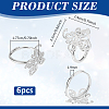 6Pcs Adjustable Brass Ring Components FIND-PH0038-31B-2