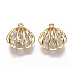 Brass Cubic Zirconia Charms X-KK-S354-101-NF-2