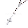Tibetan Style Alloy Rosary Bead Necklaces NJEW-JN02455-01-3