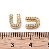 Rack Plating Brass Micro Pave Clear Cubic Zirconia Beads KK-G500-30G-U-3