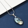 Abalone Shell/Paua Shell Jewelry Sets SJEW-E032-02-5