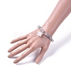 Natural Quartz Crystal Stretch Charm Bracelets BJEW-JB04692-01-4