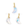 AB Color Plated Glass Pendants PALLOY-JF04595-01-1