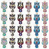 SUNNYCLUE 36Pcs 6 Colors Rack Plating Alloy Enamel Pendants ENAM-SC0003-08-1