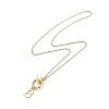 26Pcs 26 Style Alloy Alphabet Letter A~Z Charm Necklaces Set with Toggle Clasp NJEW-JN04075-4