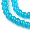 Baking Paint Imitation Jade Glass Round Bead Strands DGLA-Q021-4mm-07-3