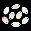 Natural Freshwater Shell Connector Charms X-SHEL-N026-214A-A01-2