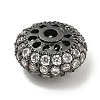 Brass Micro Pave Clear Cubic Zirconia Beads KK-G493-50B-1