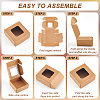 Kraft Paper Gift Box with Visible Window CON-WH0088-74A-4
