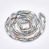 Electroplated Glass Beads Strands EGLA-S174-06D-2