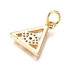 Brass Micro Pave Cubic Zirconia Pendants KK-D156-02G-2