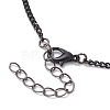 Alloy Enamel Black & White Pendant Necklaces NJEW-JN05121-03-5