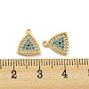 Brass Micro Pave Cubic Zirconia Charms KK-D090-02G-3