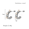304 Stainless Steel Ring Stud Earrings FP4530-2-3