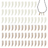 200Pcs 2 Colors Opaque Acrylic Pendants OACR-WR0001-08-1