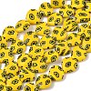 Handmade Millefiori Glass Heart Bead Strands LK-P017-13-1